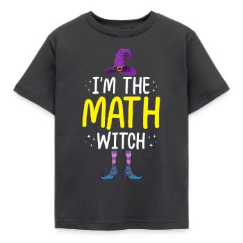 Je suis la sorcière des mathématiques - T-shirt Enfant - charbon - Devant - AI Model Kid Female (0cm)