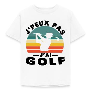 Je peux pas j'ai Golf Humour cadeau - T-shirt Enfant - blanc - Devant - AI Model Kid Male (0cm)