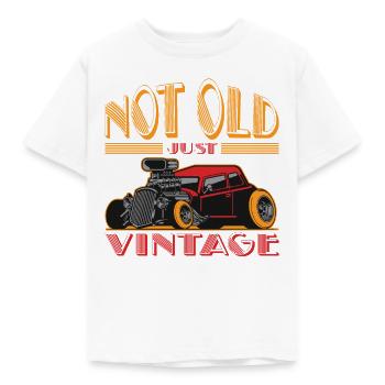 Hot Rods veteranbilar - T-shirt barn - vit - Fram - AI Model Kid Male (0cm)