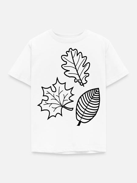 Herbstblätter - Kinder T-Shirt - Weiß