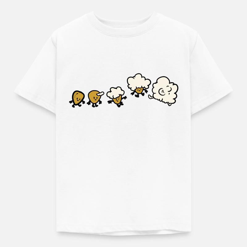 Popcorn Evolution - T-shirt Enfant - blanc