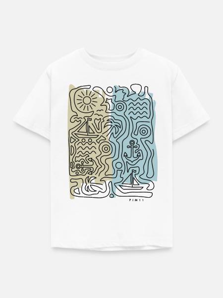 Summer vibes (farbig) - Kinder T-Shirt - Weiß