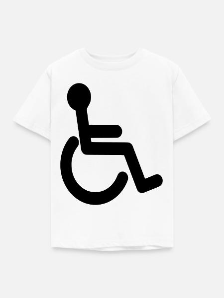 Grundlegendes Rollstuhlsymbol # - Kinder T-Shirt - Weiß