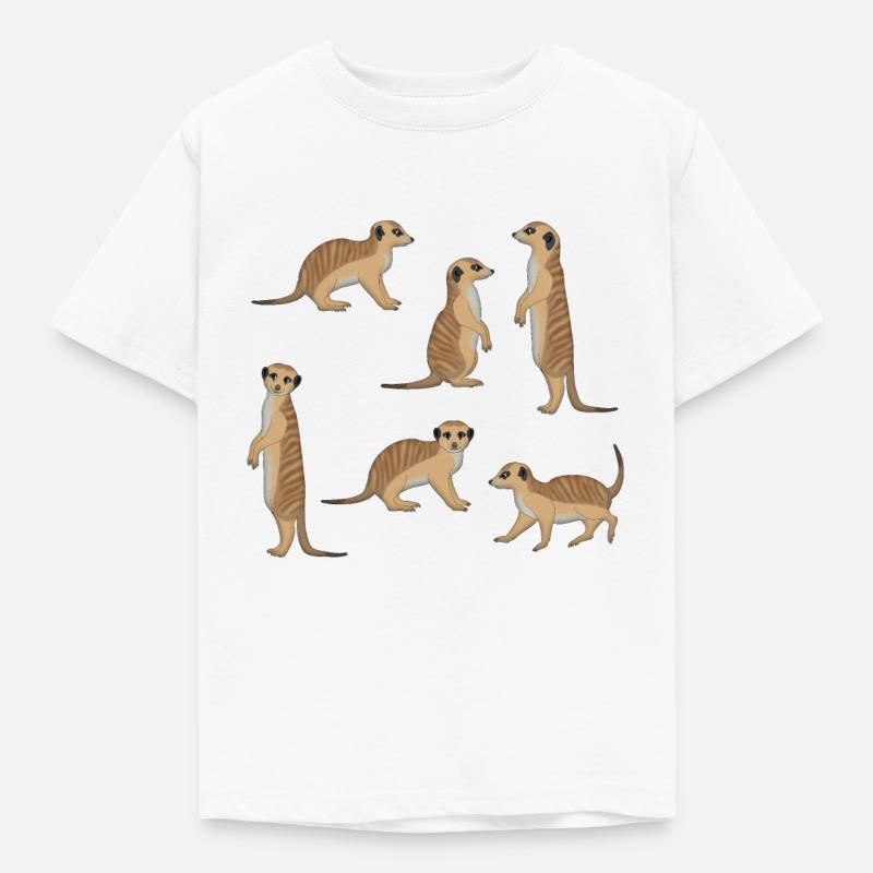 Erdmännchen Auswahl - Kinder T-Shirt - Weiß