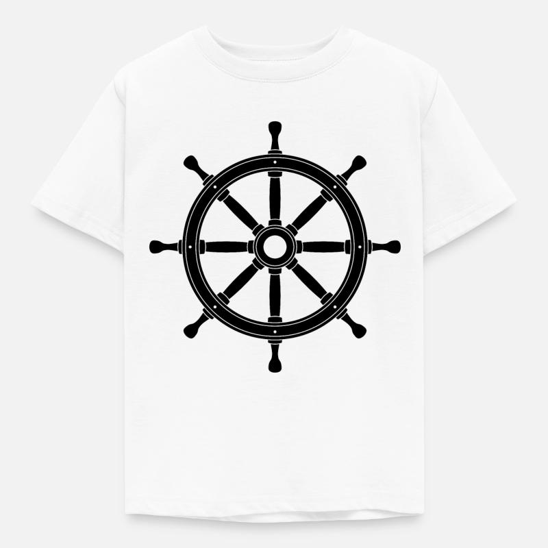 STEUERRUDER RUDER - Kinder T-Shirt - Weiß