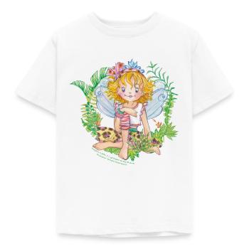 Prinzessin Lillifee sitzt im Dschungel - Kinder T-Shirt - Weiß - Vorne - AI Model Kid Male (0cm)