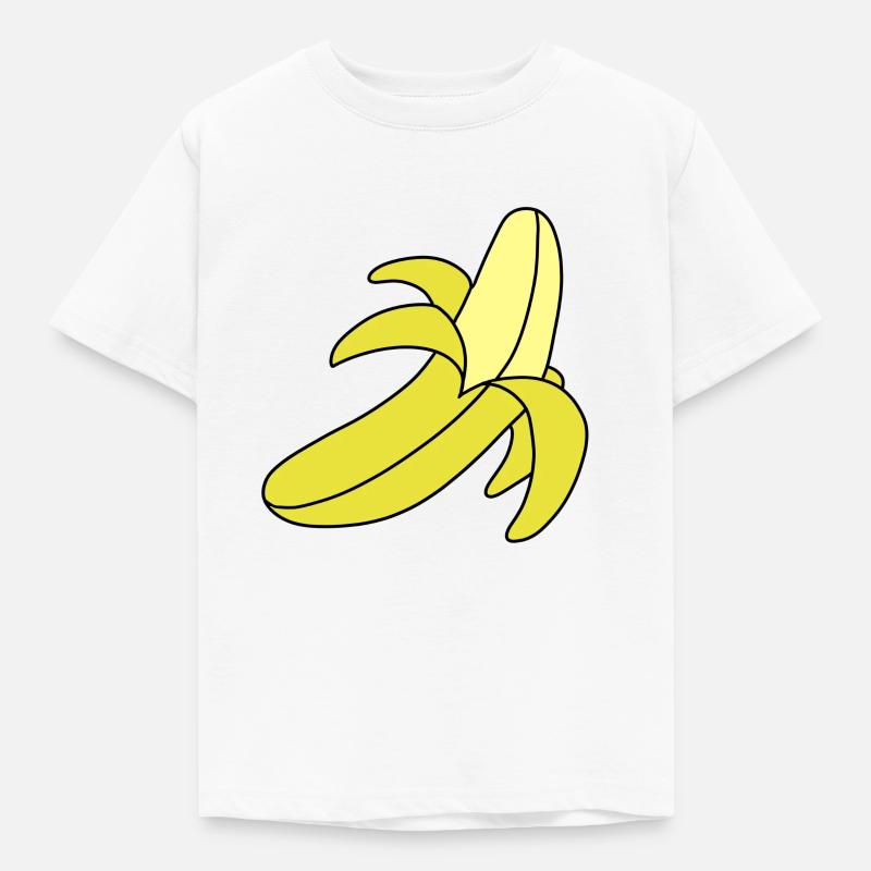 Bananengelb - Kinder T-Shirt - Weiß