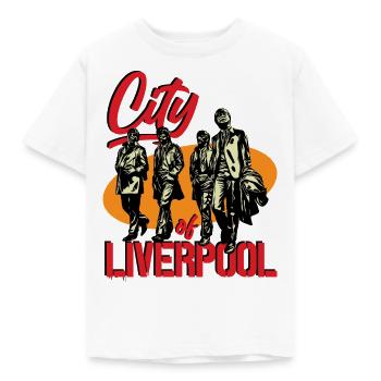 City of Liverpool - Kids' T-Shirt - white - Front - AI Model Kid Male (0cm)