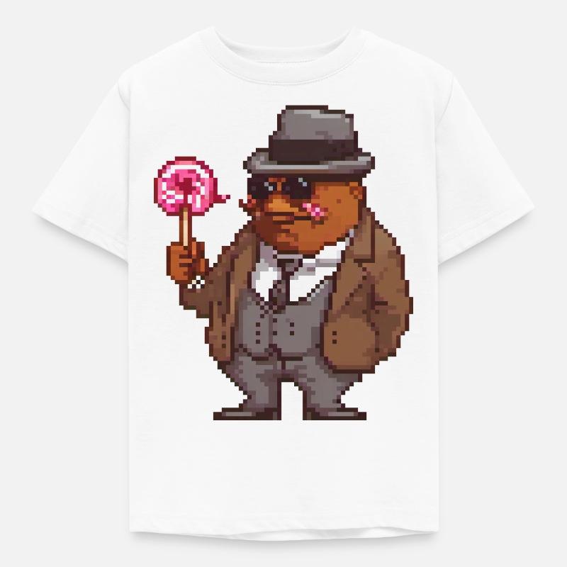 Dapper Pixel Gentleman - T-shirt Enfant - blanc