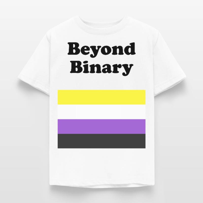 Non Binary Flag Beyond Binary Kids' T-Shirt