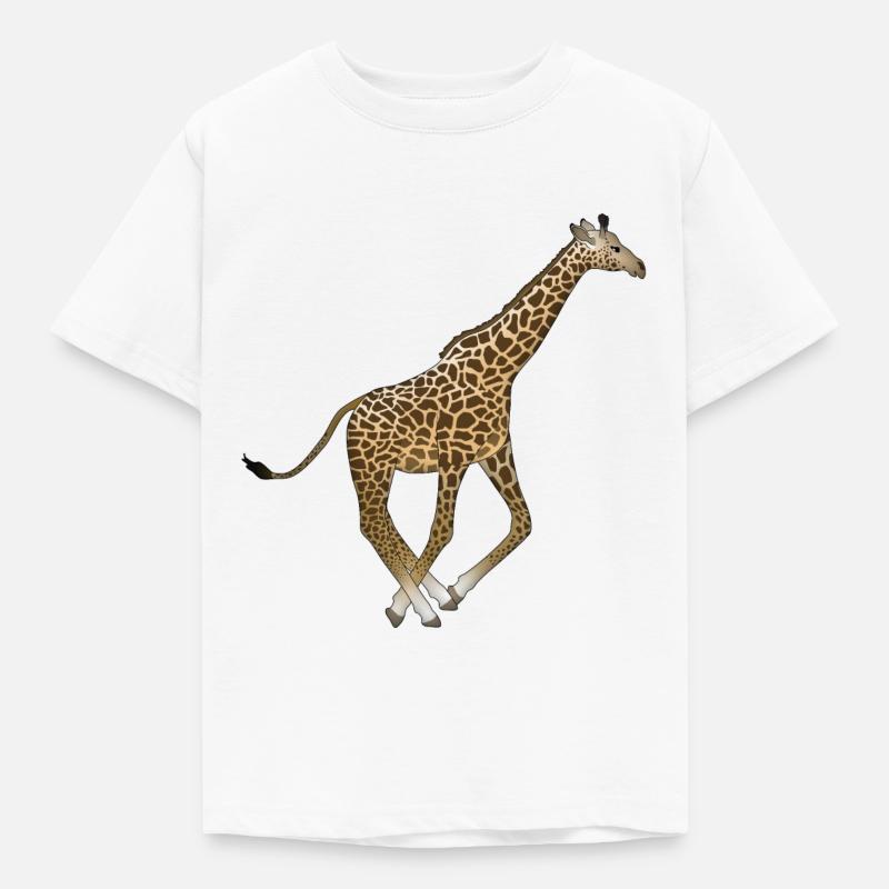Exécutez la girafe - T-shirt Enfant - blanc