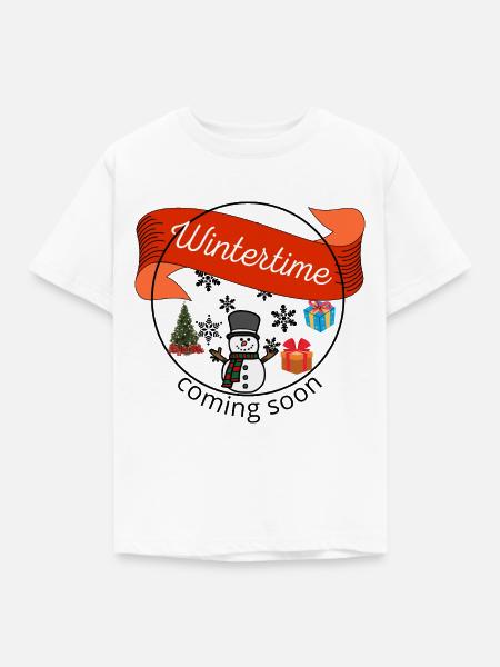Wintertime coming soon II - Kinder T-Shirt - Weiß