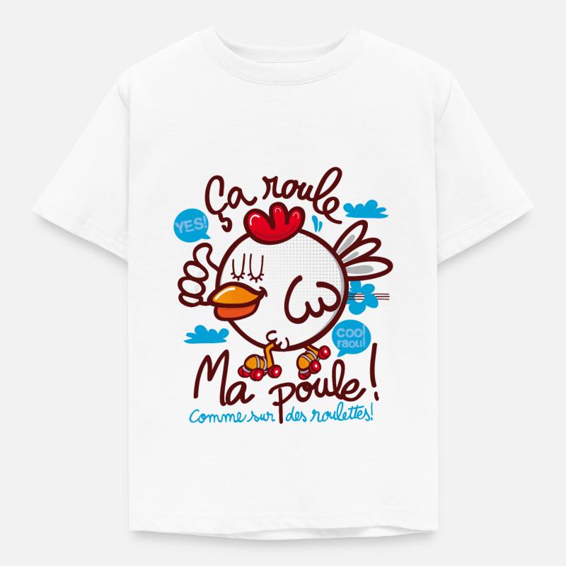 Freewheeling my chicken? - Kids' T-Shirt - white