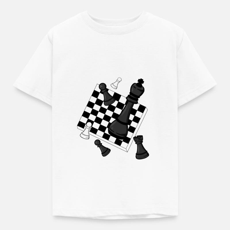 Schach - Kinder T-Shirt - Weiß