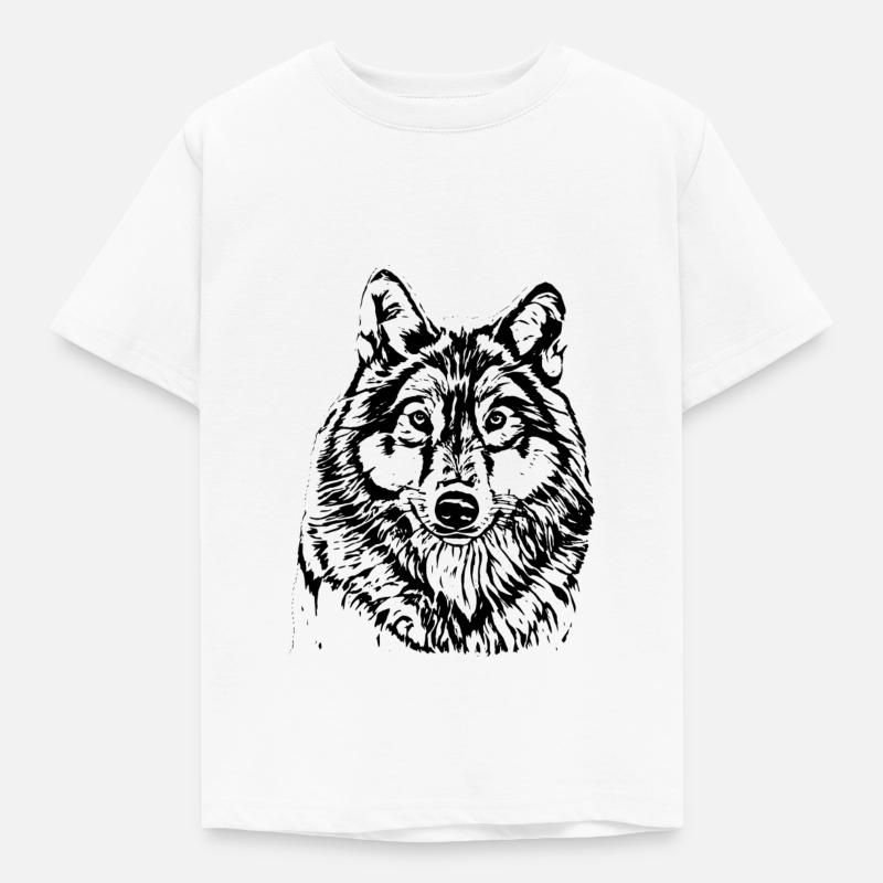 wolf - Kids' T-Shirt - white