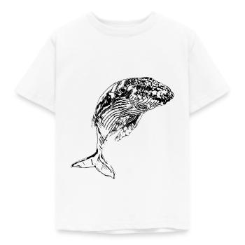 whale - Kids' T-Shirt - white - Front - AI Model Kid Male (0cm)