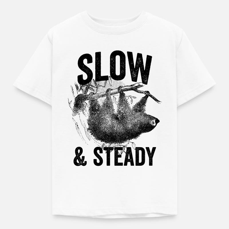 LANGSAM UND STETIG - Kinder T-Shirt - Weiß