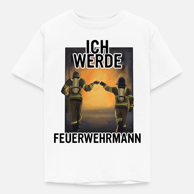 Ich werde Feuerwehrmann. - Kinder T-Shirt - Weiß