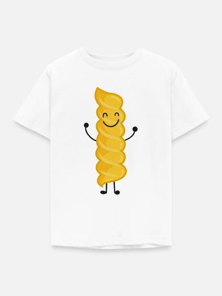 Nudel Fussili Pasta - Kinder T-Shirt - Weiß