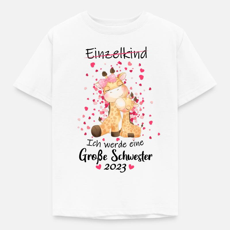 Ich Werde Eine Große Schwester 2023 - Kinder T-Shirt - Weiß