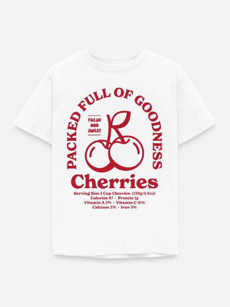 Kirschen Ernährung - Kinder T-Shirt - Weiß