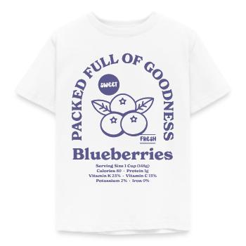 Blueberries Nutritional - Kids' T-Shirt - white - Front - AI Model Kid Male (0cm)