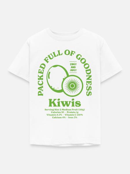 Kiwi Ernährung - Kinder T-Shirt - Weiß