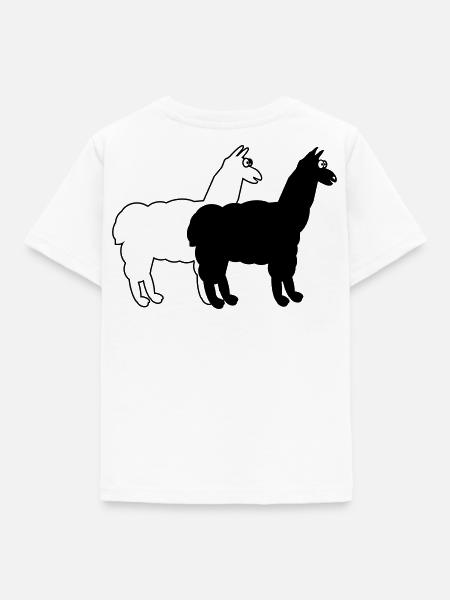 witzige Alpakas - Kinder T-Shirt - Weiß
