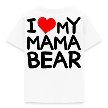 Ich liebe meine Mama Bär - Ich liebe meine Mama Bär - Kinder T-Shirt - Weiß - Hinten - AI Model Kid Male (0cm)