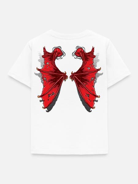 Drachenflügel - Kinder T-Shirt - Weiß