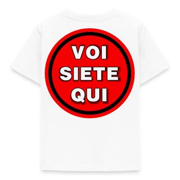Sie sind hier - Kinder T-Shirt - Weiß - Hinten - AI Model Kid Male (0cm)
