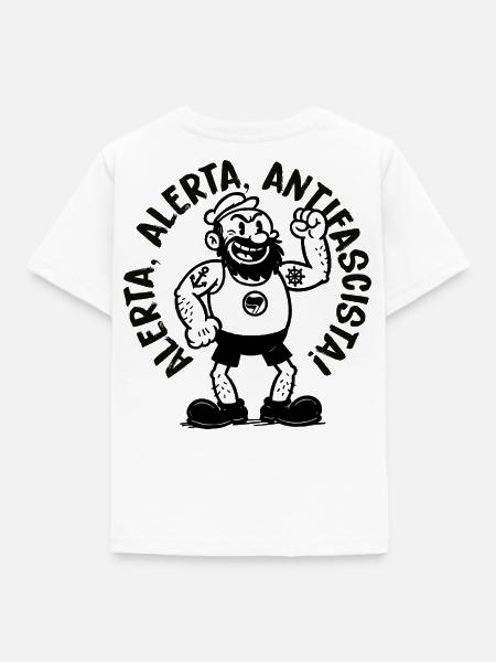 Alerta Antifascista - Kinder T-Shirt - Weiß