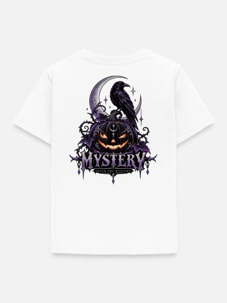 Halloween-Mystery-Rabe - Kinder T-Shirt - Weiß