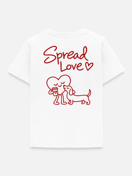 Spread Love Dog Coffee - Kinder T-Shirt - Weiß