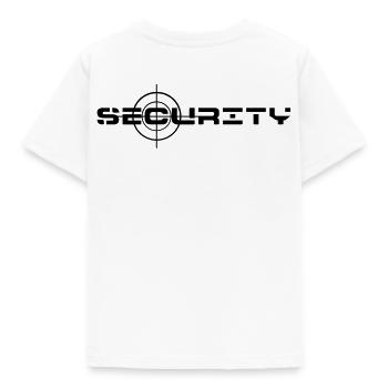 Security, Sicherheitsdienst, Objektschutz - Kinder T-Shirt - Weiß - Hinten - AI Model Kid Male (0cm)