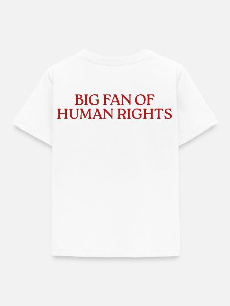 Big Fan Of Human Rights - Kinder T-Shirt - Weiß