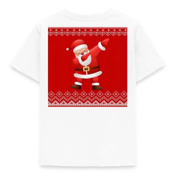 joyeux noël, joyeuses fêtes, santa - T-shirt Enfant - blanc - Dos - AI Model Kid Male (0cm)