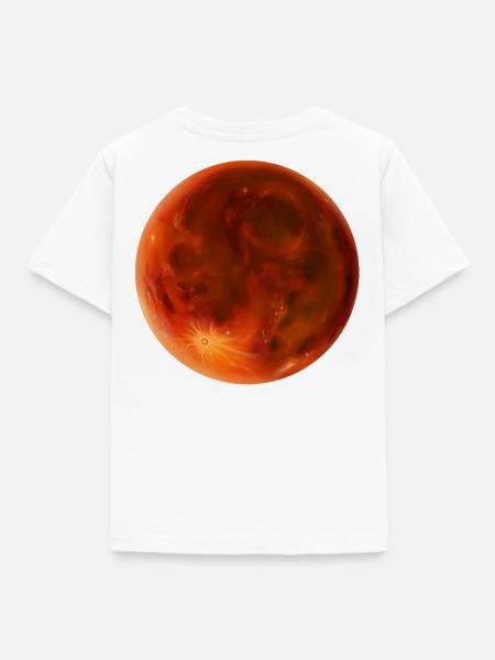 roter Blutmond - Kinder T-Shirt - Weiß
