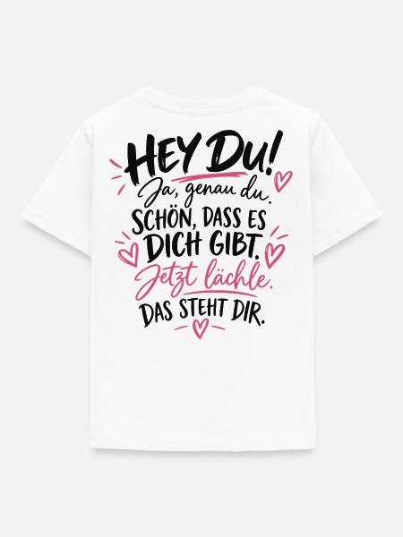 Jetzt lächele: Du bist willkommen - Kinder T-Shirt - Weiß