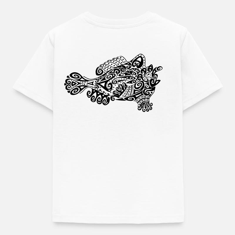 Petit poisson grenouille mignon - T-shirt Enfant - blanc