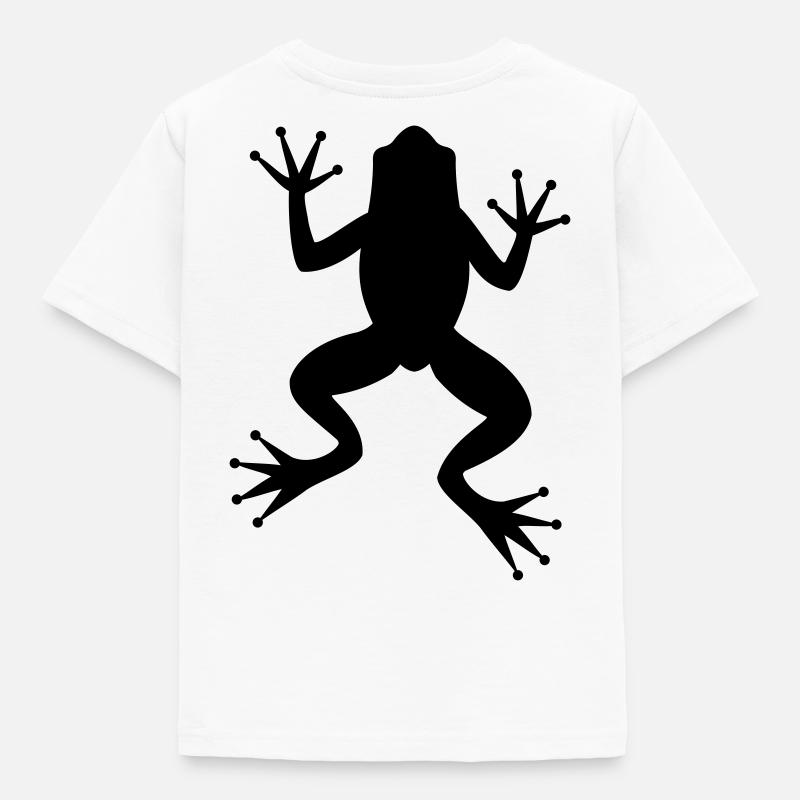 Frog toad tree frog silhouette - Kids' T-Shirt - white