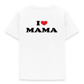 I Love Mama - Kids' T-Shirt - white - Back - AI Model Kid Male (0cm)