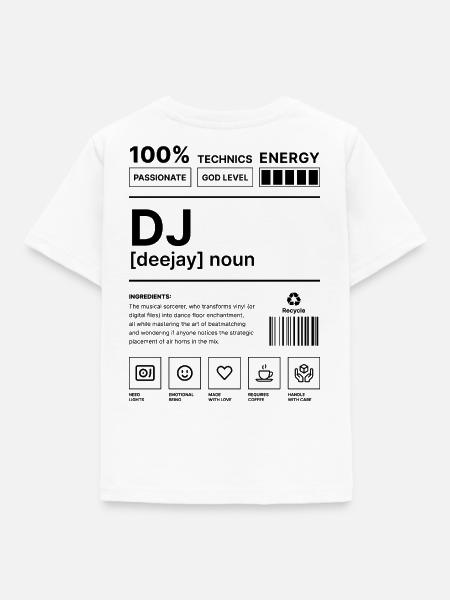 DJ Vibes Black - Kinder T-Shirt - Weiß