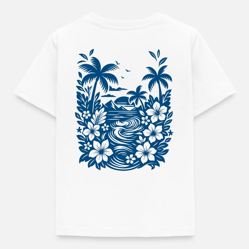 Bleu de plage - T-shirt Enfant - blanc