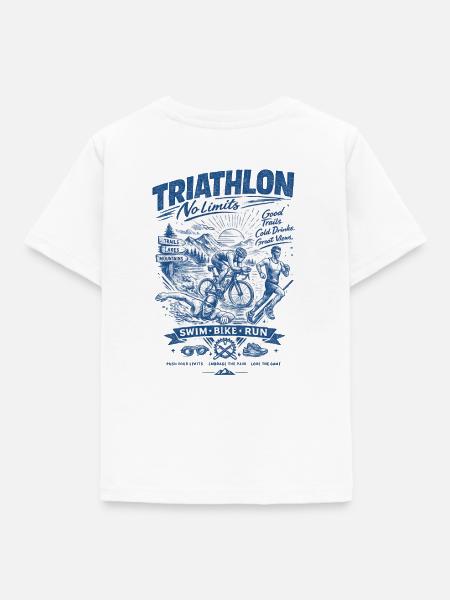 Triathlon Ohne Grenzen - Kinder T-Shirt - Weiß