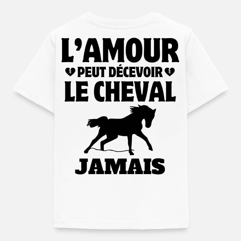 cheval, fan de cheval, cavalier - T-shirt Enfant - blanc