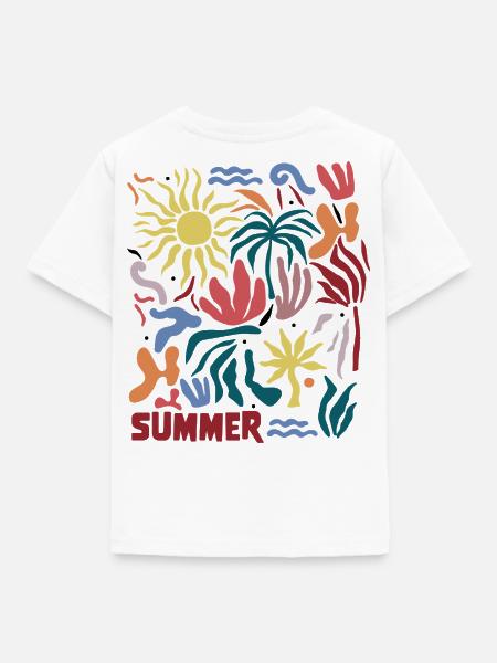 Summer tropical - Kinder T-Shirt - Weiß