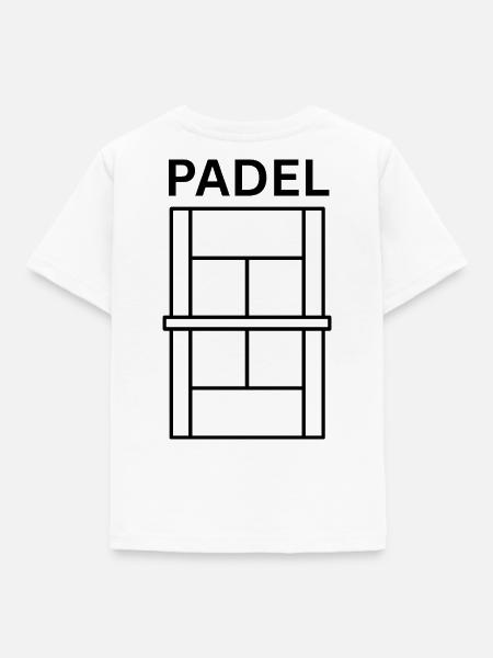 Padel Court - Kinder T-Shirt - Weiß