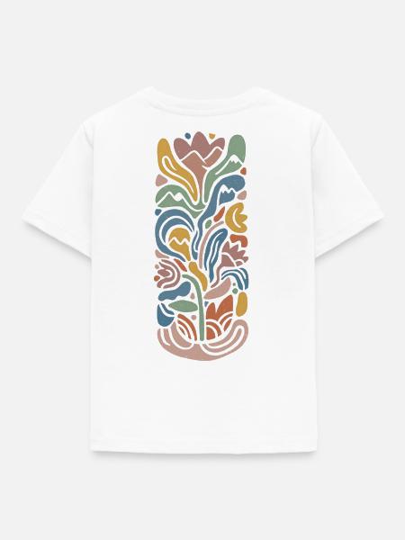 Abstract Blossom - Kinder T-Shirt - Weiß