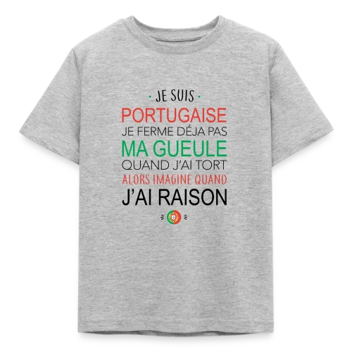 T-Shirt Portugaise : Ma Voix Compte, Toujours Raison ! - T-shirt Enfant